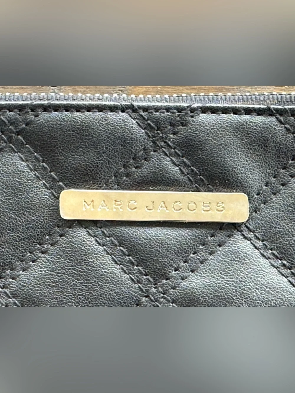 Marc Jacobs Black Quilted Wristlet NWT